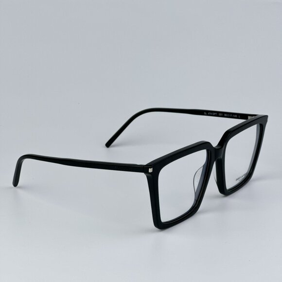 Saint Laurent SL474OPT 001 BRAND NEW Eyeglasses Black Square Unisex - Picture 8 of 12
